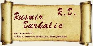 Rusmir Durkalić vizit kartica